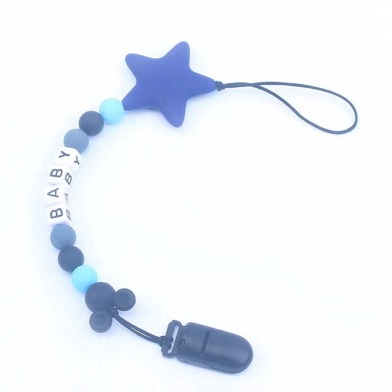 Personalized Name Handmade Pacifier Clips Holder Chain Silicone Pacifier Chains Five Star Baby Teether Teething Chain
Personalized Name Handmade Pacifier Clips Holder Chain Silicone Pacifier Chains Five Star Baby Teether Teething Chain