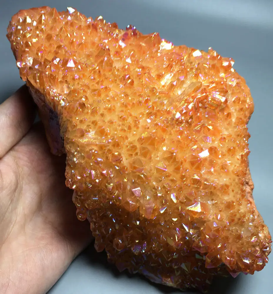 919g MORE COLOUR Aura Quartz Crystal Titanium Bismuth Silicon Cluster Rainbow graduation gifts
919g MORE COLOUR Aura Quartz Crystal Titanium Bismuth Silicon Cluster Rainbow graduation gifts