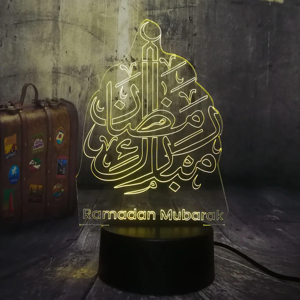 Novelty Islam Blessing Ramadan Mubarak Best Wishes Greetings 3D LED Night Light Desk Lamp Home Decor Christmas Gift Kids Toys
Novelty Islam Blessing Ramadan Mubarak Best Wishes Greetings 3D LED Night Light Desk Lamp Home Decor Christmas Gift Kids Toys