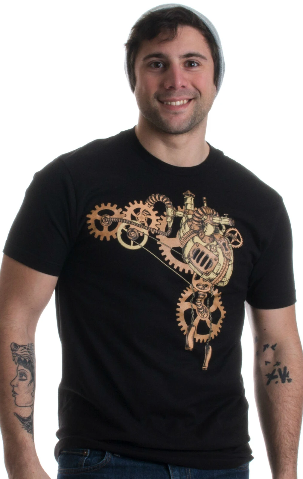 Steampunk Heart Cosplay Sci Fi Fantasy Mechanical Gears Anatomy Men's Cool Fashion T-shirt
Steampunk Heart Cosplay Sci Fi Fantasy Mechanical Gears Anatomy Men's Cool Fashion T-shirt