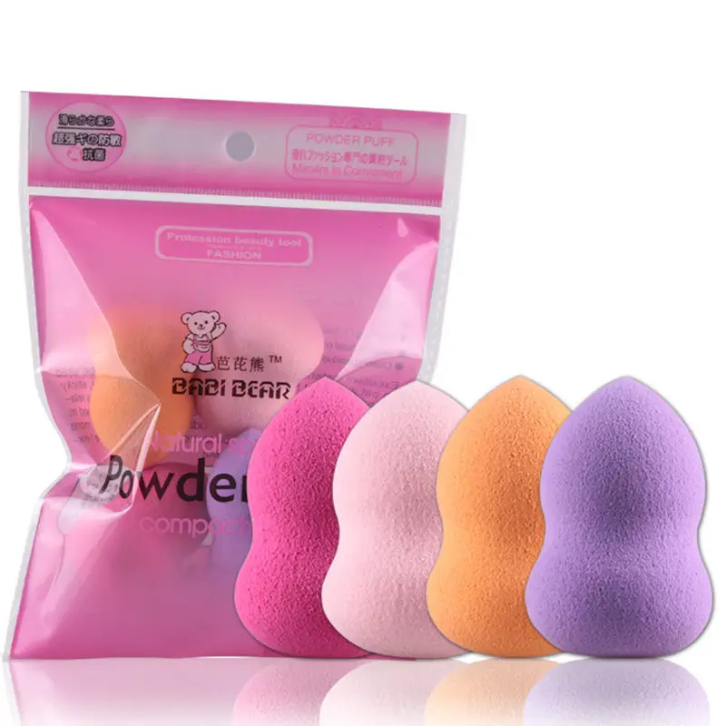 

4Pcs/Set Beauty Flawless Makeup Sponge Puff Foundation Base Liquid Powder Blending Mini Drop Shape Face Nose Cosmetic Tools