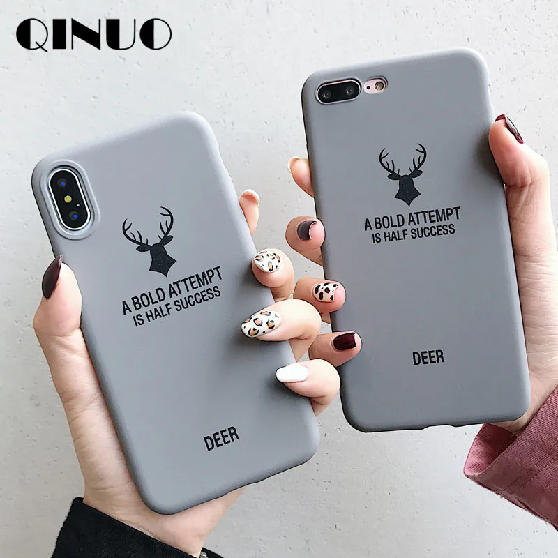 QINUO Scrub Deer Letter Case For iPhone6 6s 7 8 Plus 5 5S SE Colorful Soft Matte Case For iPhone X XS Max XR Cover Capa Funda
QINUO Scrub Deer Letter Case For iPhone6 6s 7 8 Plus 5 5S SE Colorful Soft Matte Case For iPhone X XS Max XR Cover Capa Funda