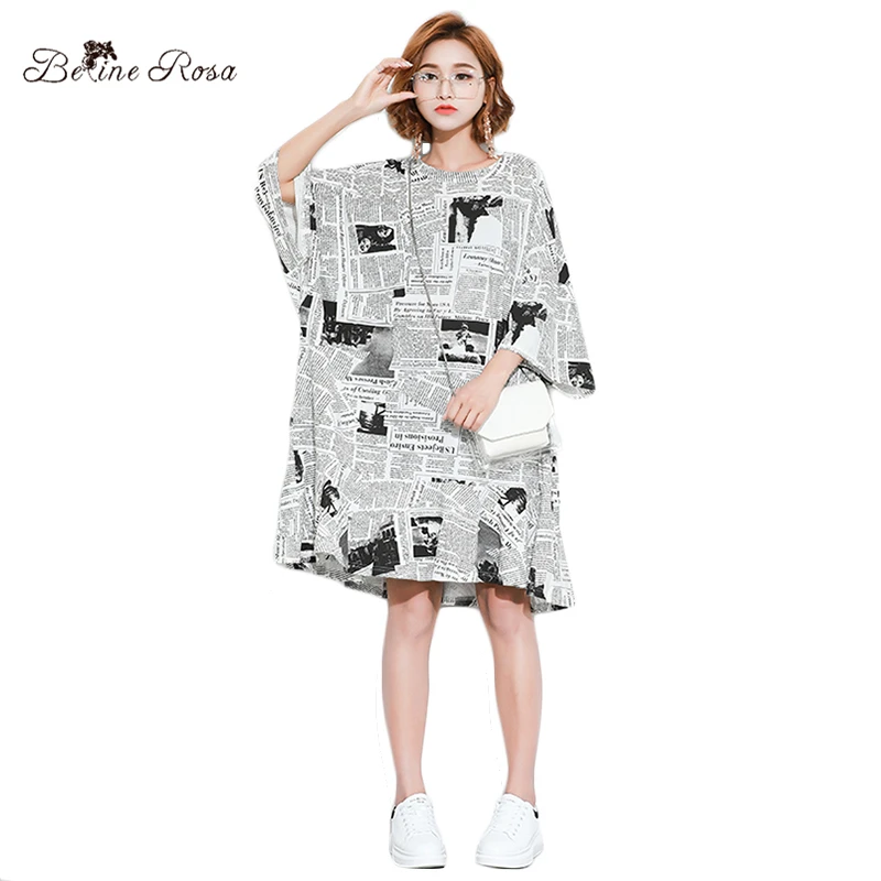 BelineRosa European Style Women Shirt Dresses Fashion Newspaper Big Sizes Women Clothing Tunic Dress Female HS000571
BelineRosa European Style Women Shirt Dresses Fashion Newspaper Big Sizes Women Clothing Tunic Dress Female HS000571