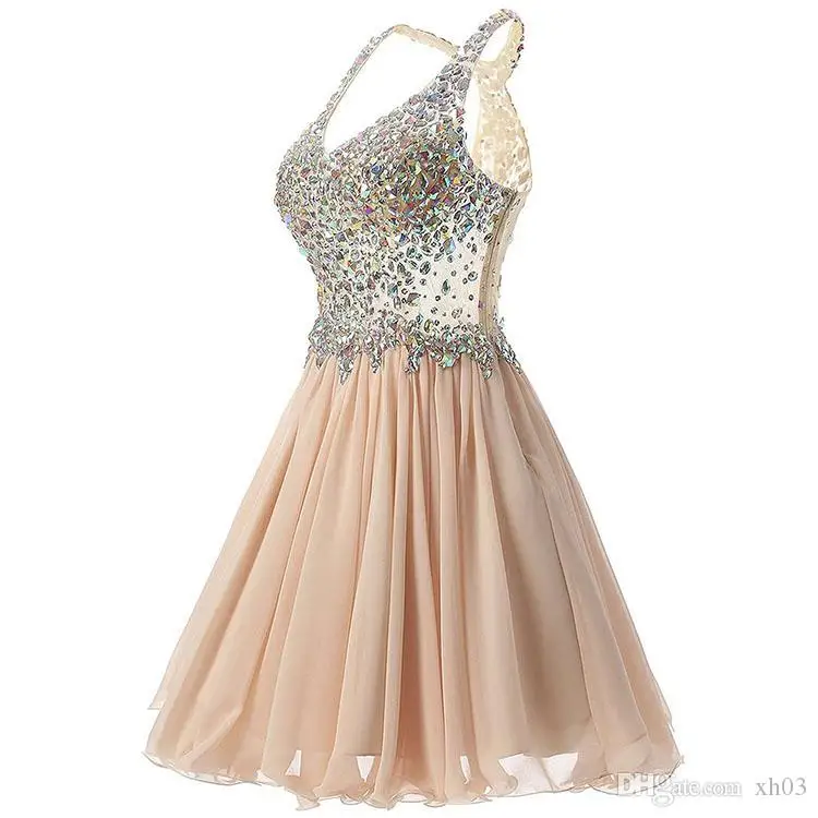 2019-short-bridesmaids-dresses-v-neck-a-line (1)