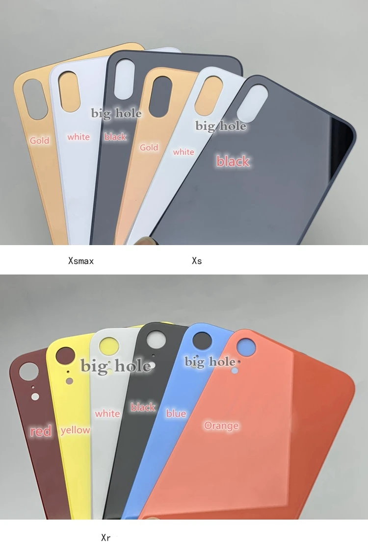 Use the rear battery back cover rear cover glass cover to replace the new large hole for iPhone XS XS MAX back cover
Use the rear battery back cover rear cover glass cover to replace the new large hole for iPhone XS XS MAX back cover
