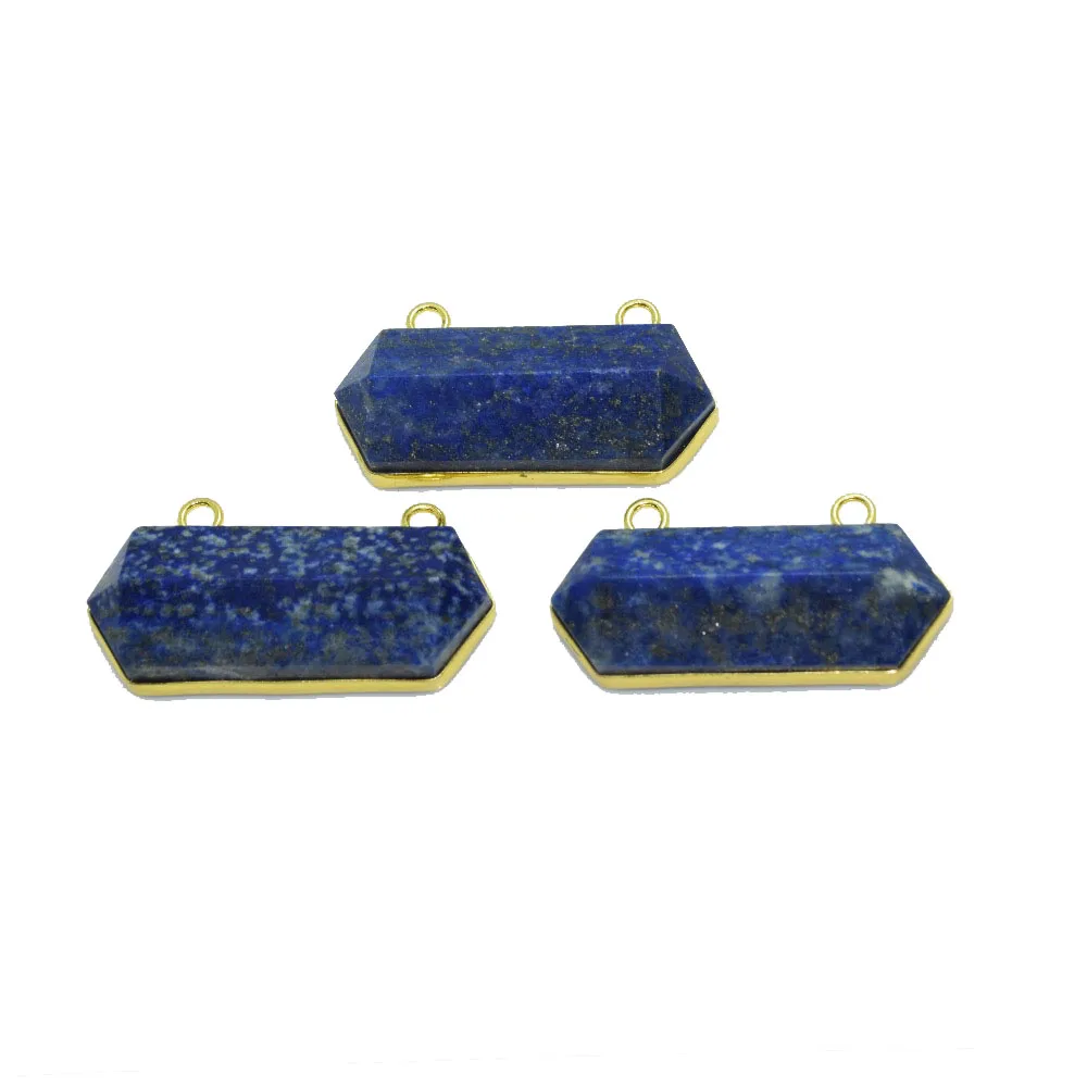 5pc Deep Blue Faceted natural stone hexagonal charm connector for women 2 loop raw Lapis lazuli pendant connector for necklace
5pc Deep Blue Faceted natural stone hexagonal charm connector for women 2 loop raw Lapis lazuli pendant connector for necklace