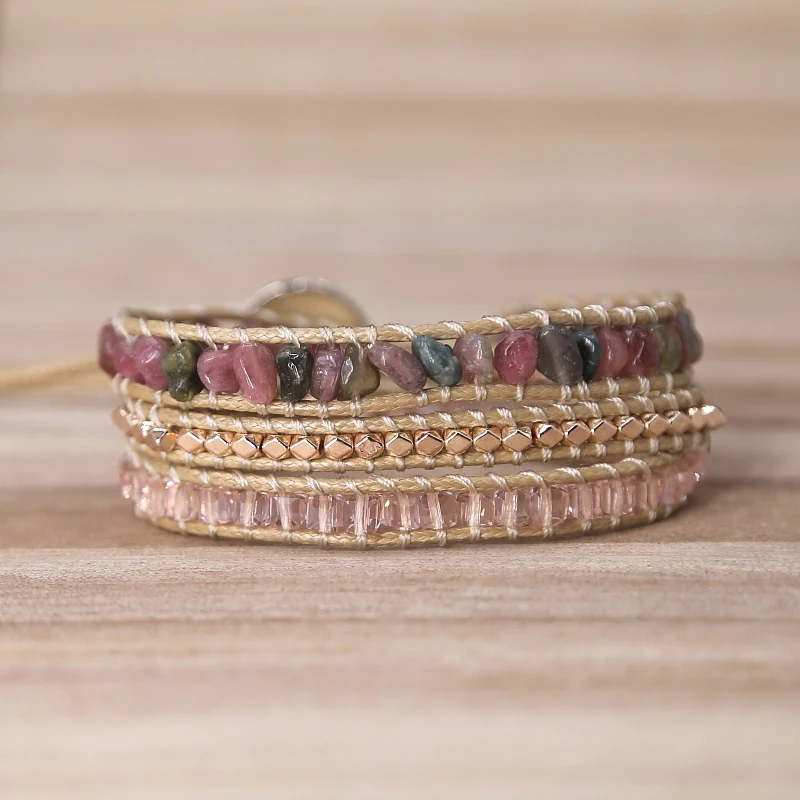 2019 Tourmaline mix stone Leather Bracelet Exquisite Mix Stones Women 3 Layers Wrap Bracelet Boho Bracelet Jewelry Dropshipping
2019 Tourmaline mix stone Leather Bracelet Exquisite Mix Stones Women 3 Layers Wrap Bracelet Boho Bracelet Jewelry Dropshipping