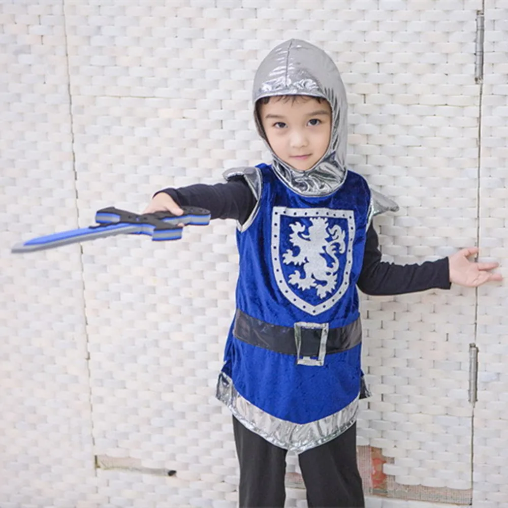 Kids Knight Costumes Child Boys Girls Toddler Valiant Warrior Knight Costume With Sword Day Gift Halloween Cosplay Costume set
Kids Knight Costumes Child Boys Girls Toddler Valiant Warrior Knight Costume With Sword Day Gift Halloween Cosplay Costume set