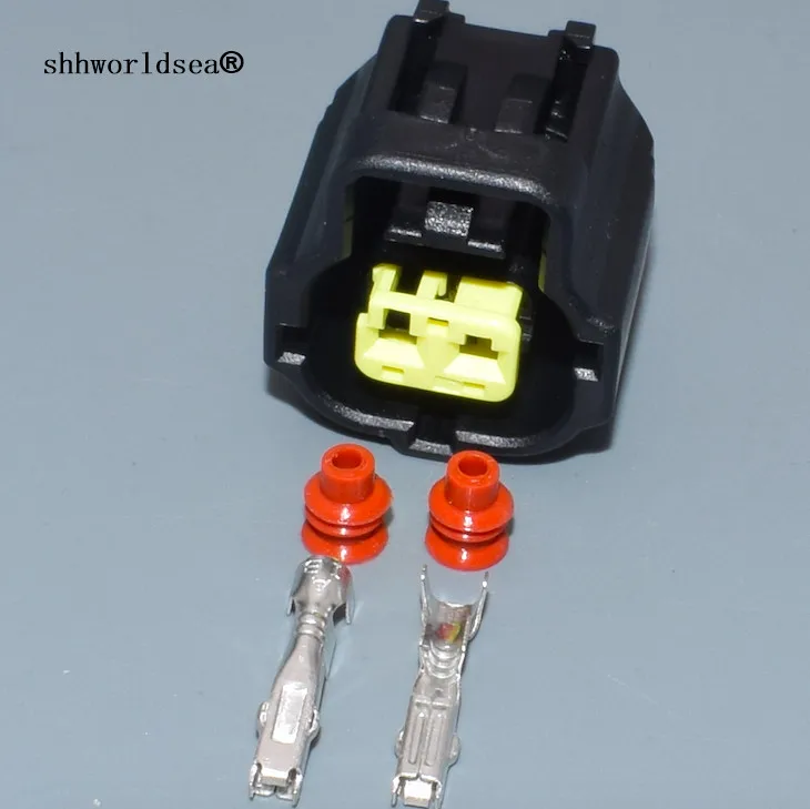 shhworldsea 2 pin 1.8mm car electrical waterproof plug auto female wire harness connector 184006-1 automotive | Автомобили и