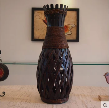 Christmas Large Bamboo Floor Vase Big Living Room Decorative Floor Vase Home Art Craft Flower Pot At Woven Retro Antique Finish
Christmas Large Bamboo Floor Vase Big Living Room Decorative Floor Vase Home Art Craft Flower Pot At Woven Retro Antique Finish