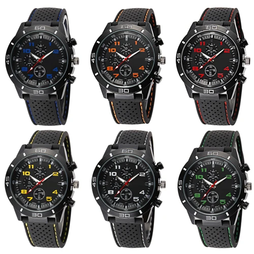 Men's Fashion Black Silicone Band Stainless Steel Sports Analog Quartz Wrist Watch 6JLO
Men's Fashion Black Silicone Band Stainless Steel Sports Analog Quartz Wrist Watch 6JLO
