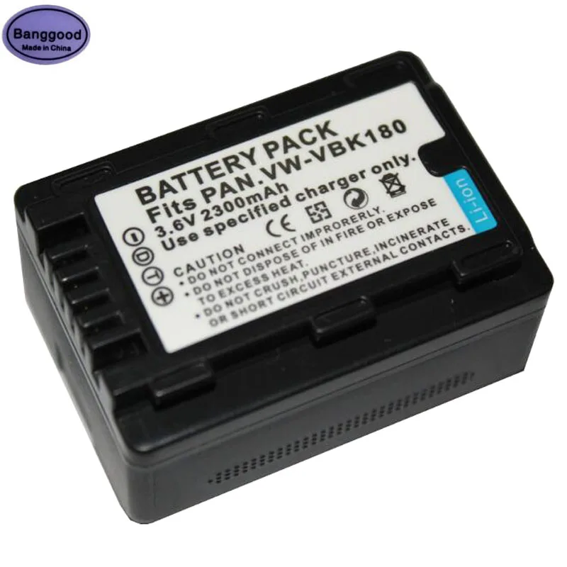 3.6V 2300mAh VW-VBK180 VWVBK180 VW VBK180 Camera Battery For Panasonic SDR-H100 SDR-H101 HC-V700MGK HC-V10GK HC-V100GK HC-V500GK
3.6V 2300mAh VW-VBK180 VWVBK180 VW VBK180 Camera Battery For Panasonic SDR-H100 SDR-H101 HC-V700MGK HC-V10GK HC-V100GK HC-V500GK