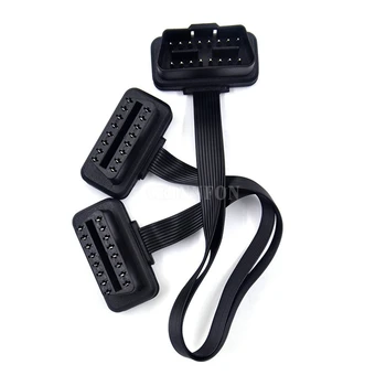 200Pcs/Lot Flat+Thin As Noodle OBDII OBD 2 OBD2 16 Pin ELM327 Male To dual Female Y Splitter Elbow Extension Cable 
200Pcs/Lot Flat+Thin As Noodle OBDII OBD 2 OBD2 16 Pin ELM327 Male To dual Female Y Splitter Elbow Extension Cable