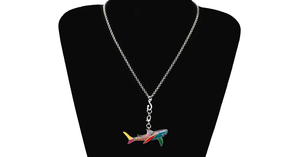 "Color Shark" Metal Shark Necklace 7