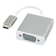 Type-C USB 3.1 USB-C Male to VGA Female Adapter Cable Type C Connect to HDTV HD Connector for Macbook 12”/Chromebook Pixel