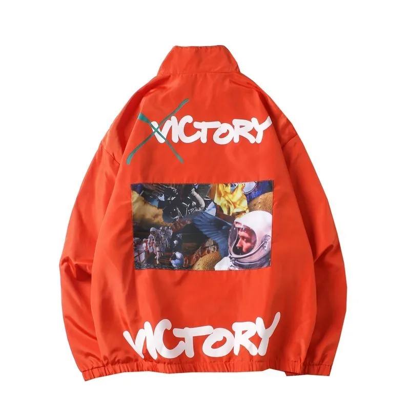 Windbreak Jacket Men And Women Orange 2018 Autumn Mens Hip Hip Jacket Streetwear Jaquetas Masculina Mens Loose Casual Jackets
Windbreak Jacket Men And Women Orange 2018 Autumn Mens Hip Hip Jacket Streetwear Jaquetas Masculina Mens Loose Casual Jackets