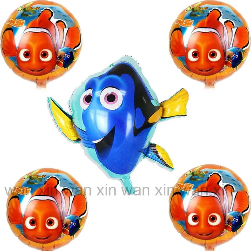 5pcs/lot mixed four round nemo foil balloons and one large Dory helium balloons cartoon Finding dory party balloons
5pcs/lot mixed four round nemo foil balloons and one large Dory helium balloons cartoon Finding dory party balloons