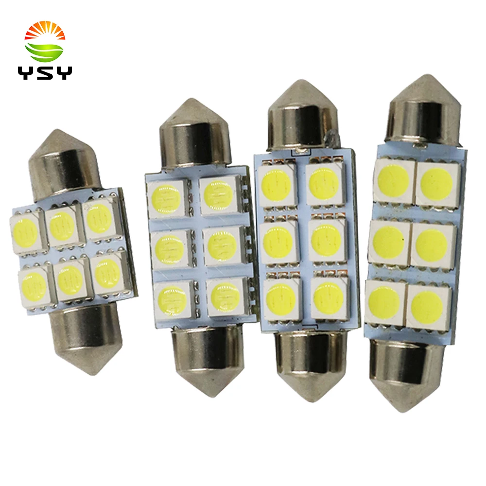 YSY 500x White 31mm 36mm 39mm 41mm Festoon 5050 SMD 6 LED C5W Car Led Auto Interior Dome Door Light Lamp Bulb 12V
YSY 500x White 31mm 36mm 39mm 41mm Festoon 5050 SMD 6 LED C5W Car Led Auto Interior Dome Door Light Lamp Bulb 12V