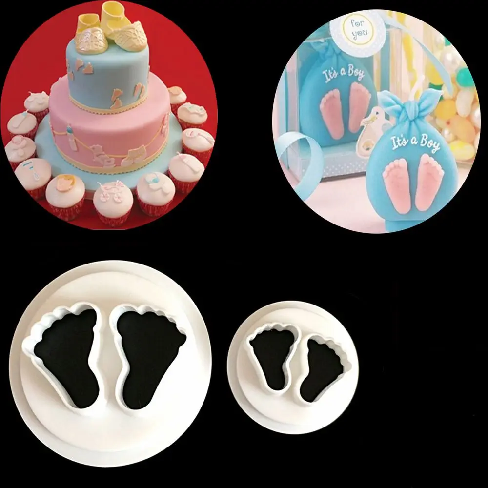 2Pcs/Set New Sugar Craft Bakeware Decorating Tool Cute Baby Feet Fondant Cutter Cake Mold DIY Baking Tools Convenient Tool
2Pcs/Set New Sugar Craft Bakeware Decorating Tool Cute Baby Feet Fondant Cutter Cake Mold DIY Baking Tools Convenient Tool