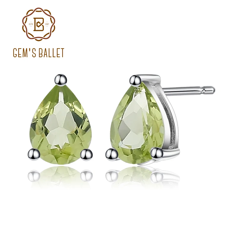Gem's Ballet 6*8mm 2.42Ct Natural Green Peridot Gemstone Stud Earrings 925 Sterling Silver Fashion Jewelry for Women
Gem's Ballet 6*8mm 2.42Ct Natural Green Peridot Gemstone Stud Earrings 925 Sterling Silver Fashion Jewelry for Women