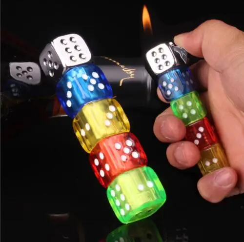 

Creative Flash Dice Lighter Individual Flame gas Inflatable Lighter men's gift
