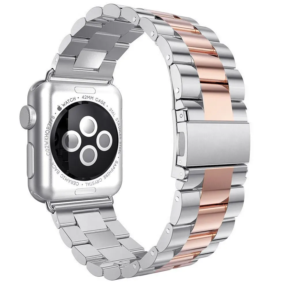 Bracelet à maillons Apple Watch Acier