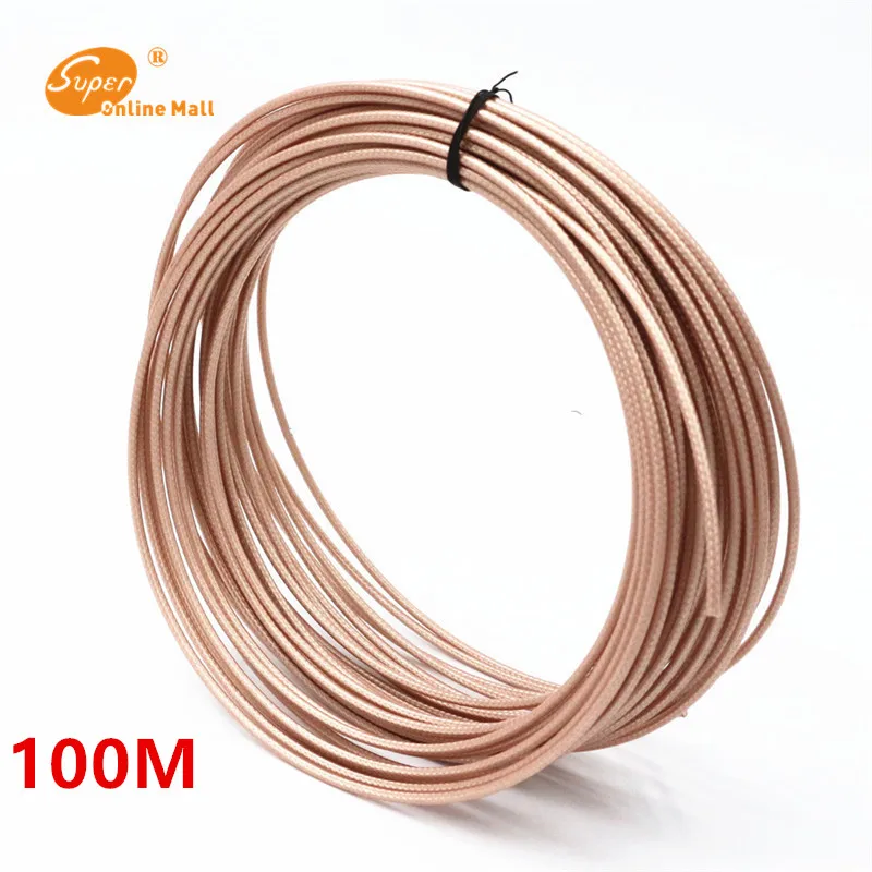 

50M 164ft RG316 RG-316 cable Wires RF coaxial Cable 50 Ohm for Connector Shielded Cable White color