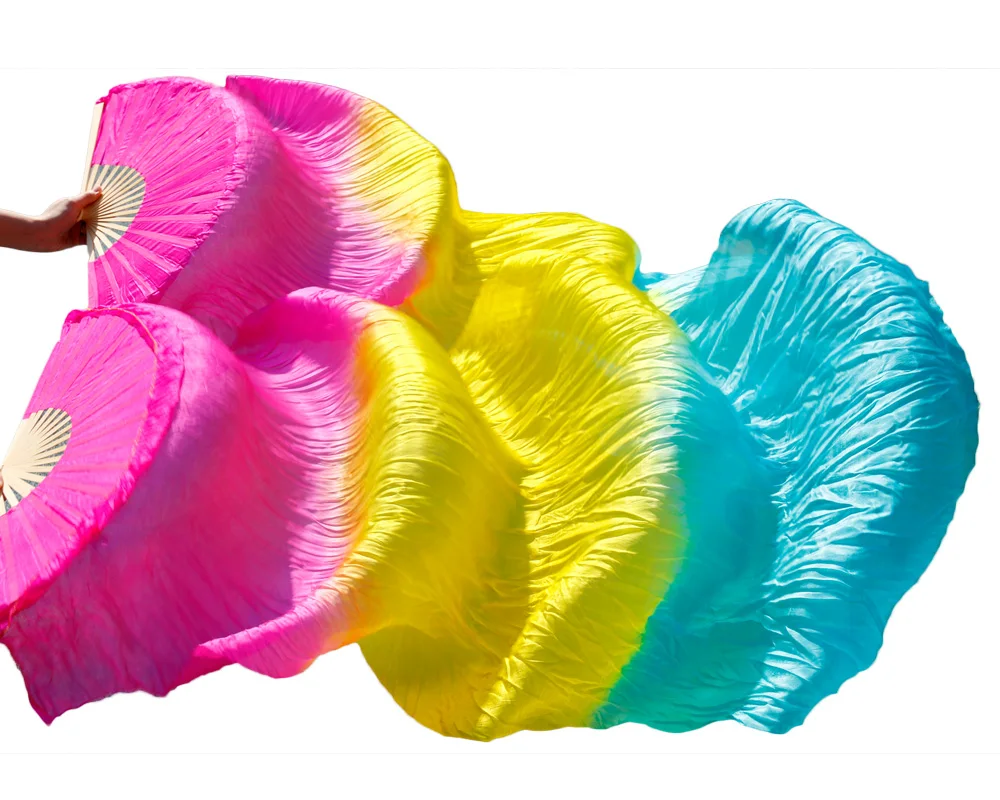 2018 female high quality Chinese silk veils dance fans Pair of belly dancing fans cheap hot sale rose+yellow+turquoise
2018 female high quality Chinese silk veils dance fans Pair of belly dancing fans cheap hot sale rose+yellow+turquoise