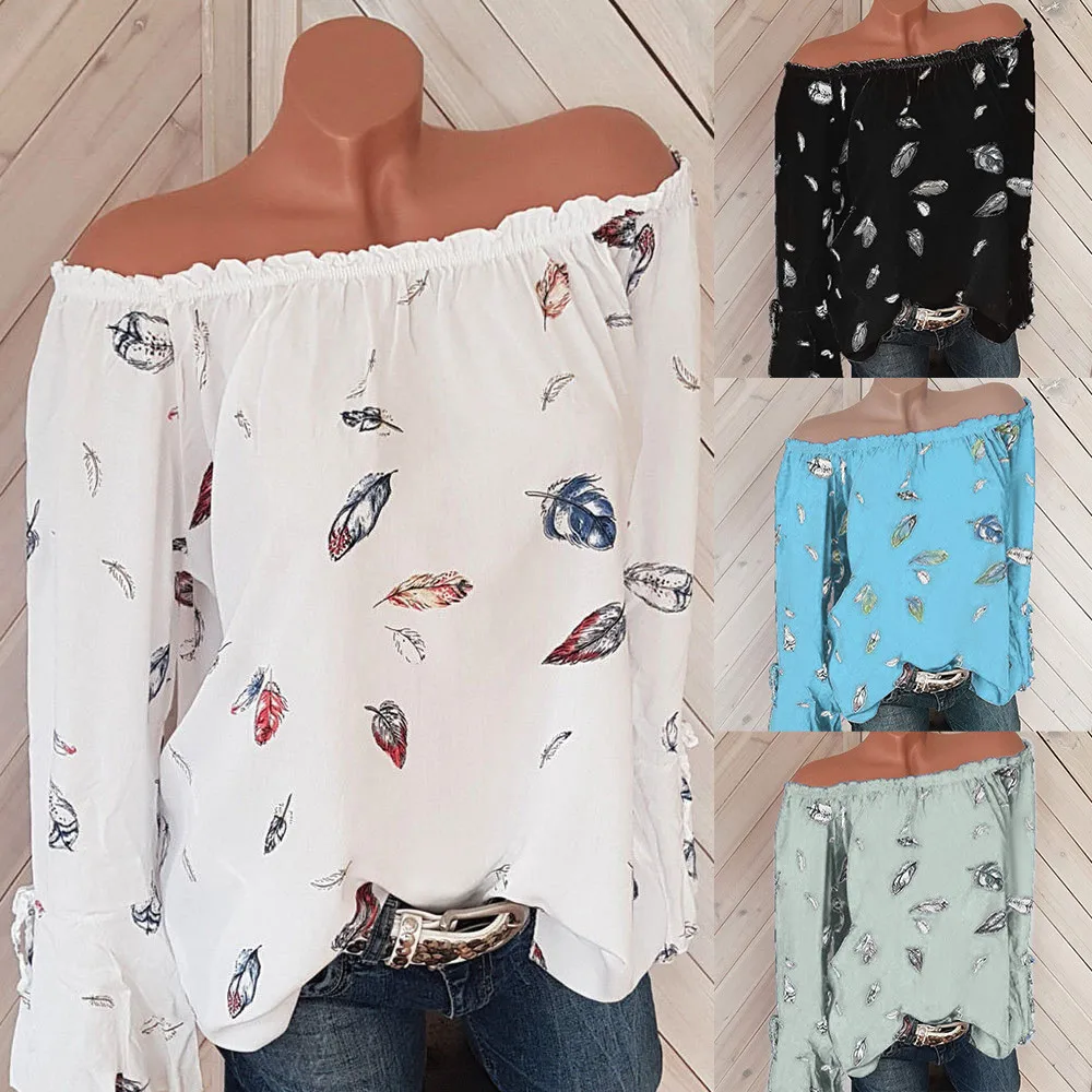 Women Fashion Plus Size Off Shoulder One word collar clothes for women Floral Print Long Sleeve Shirt Tops ropa mujer#30
Women Fashion Plus Size Off Shoulder One word collar clothes for women Floral Print Long Sleeve Shirt Tops ropa mujer#30