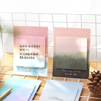 24 pcs/Lot Scenery sticky note and memo pad Time Journey Forest Rainbow guestbook notepad Office tools School supplies F033
24 pcs/Lot Scenery sticky note and memo pad Time Journey Forest Rainbow guestbook notepad Office tools School supplies F033