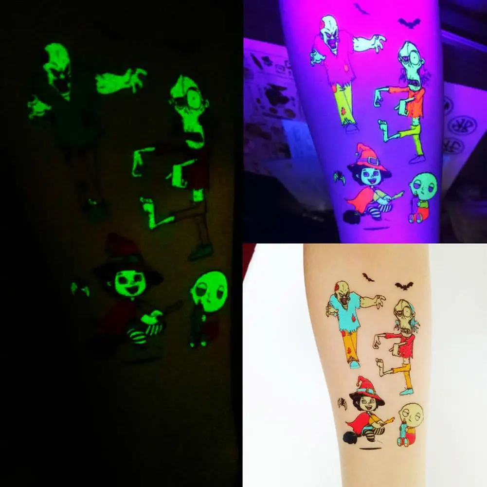 1PCS Cartoon Tattoo Halloween and Party Fluorescent Night Light Tattoo Stickers Small Fresh Luminous Christmas Tattoo Stickers
1PCS Cartoon Tattoo Halloween and Party Fluorescent Night Light Tattoo Stickers Small Fresh Luminous Christmas Tattoo Stickers