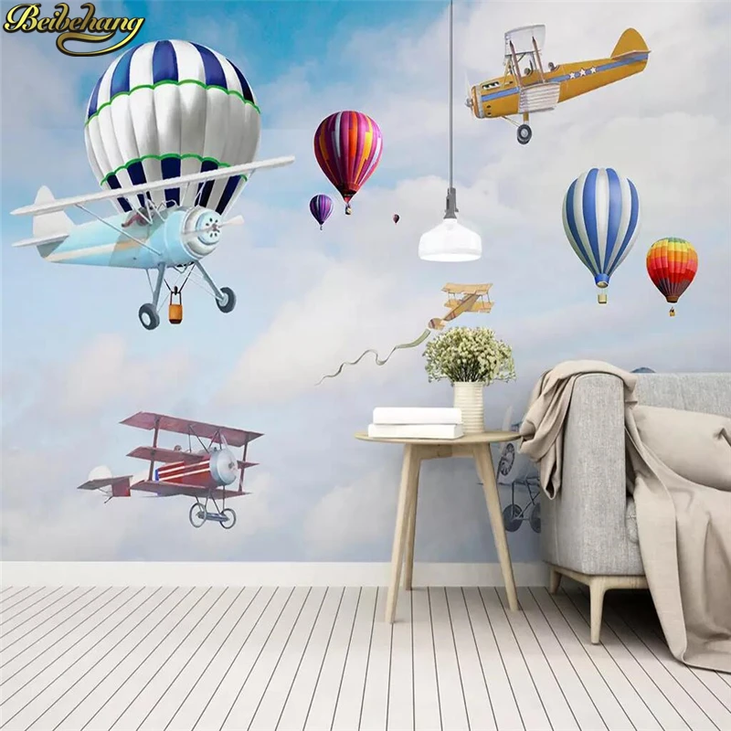 beibehang Custom wallpaper mural Nordic minimalist hand-painted cartoon airplane balloon children room background wall paper
beibehang Custom wallpaper mural Nordic minimalist hand-painted cartoon airplane balloon children room background wall paper