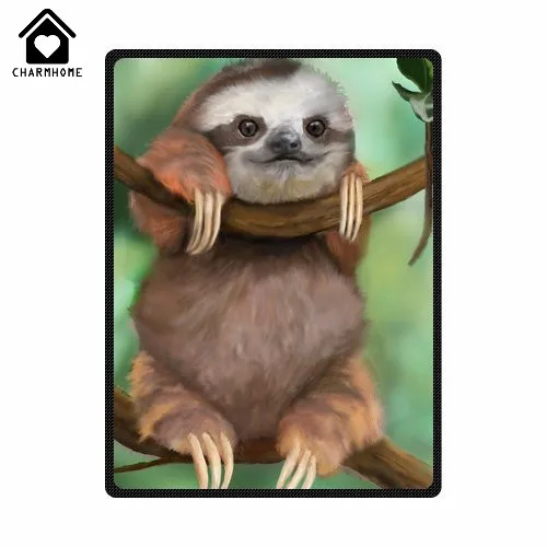 CHARMHOME Custom Animal Pattern Blanket 150x200cm Flannel Fleece Funny Sloth Blanket Sofa Bed Kid Adult Warm Throw Blanket
CHARMHOME Custom Animal Pattern Blanket 150x200cm Flannel Fleece Funny Sloth Blanket Sofa Bed Kid Adult Warm Throw Blanket