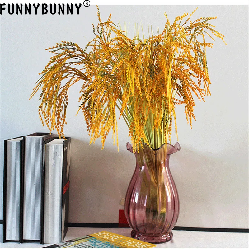 FUNNYBUNNY 5PCS Artificial Golden Wheat Grass Fake Shrubs Plants Faux Plastic Bushes Indoor Outdoor Home Office Garden
FUNNYBUNNY 5PCS Artificial Golden Wheat Grass Fake Shrubs Plants Faux Plastic Bushes Indoor Outdoor Home Office Garden