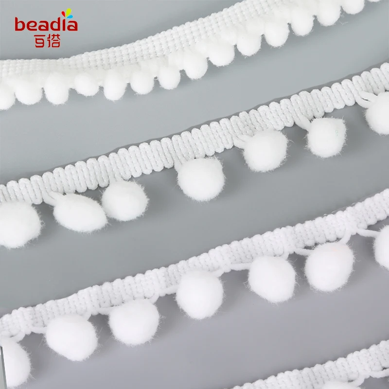 White Pom Pom Trim Ball 5 Yards MINI Pearl Pompom Fringe Ribbon Sewing Lace Kintted Fabric Handmade Craft Accessories
White Pom Pom Trim Ball 5 Yards MINI Pearl Pompom Fringe Ribbon Sewing Lace Kintted Fabric Handmade Craft Accessories