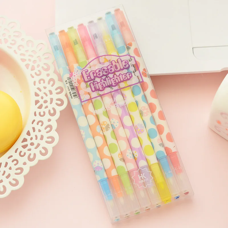 40 pcs/Lot Erasable highlighter Cute dots Dual-side writing pen Crystal color marker Watercolor Office school supplies F611
40 pcs/Lot Erasable highlighter Cute dots Dual-side writing pen Crystal color marker Watercolor Office school supplies F611