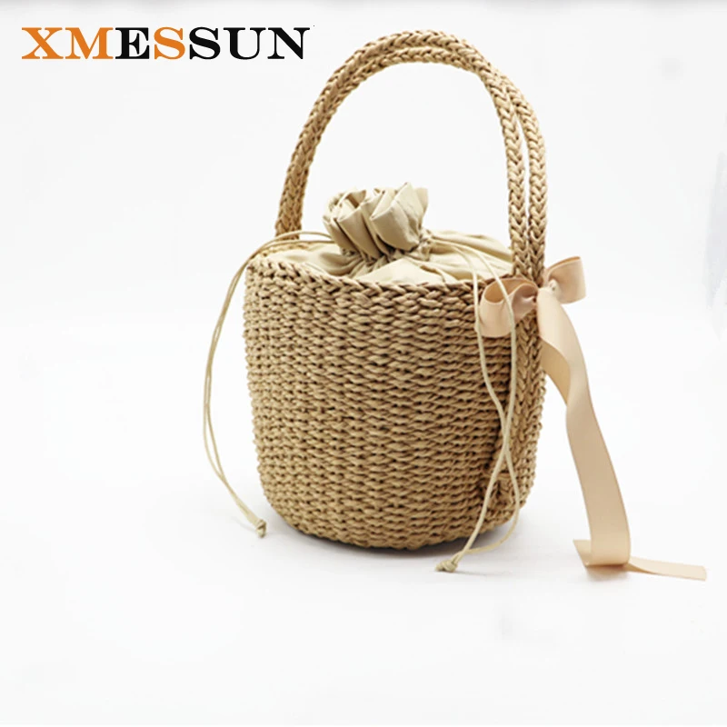 Handmade Beach Bag Straw Totes Bag Bucket Summer Bags with Bow Women Handbag Braided 2018 New High Quality Rattan Bag C242
Handmade Beach Bag Straw Totes Bag Bucket Summer Bags with Bow Women Handbag Braided 2018 New High Quality Rattan Bag C242