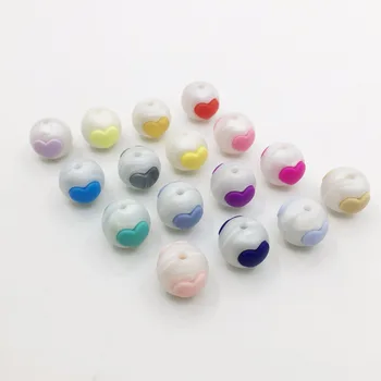 50Pcs Round With Heart Shape Silicone Beads Baby Mordedor Silicona DIY Jewelry Making Accessories Baby Teething Gifts
50Pcs Round With Heart Shape Silicone Beads Baby Mordedor Silicona DIY Jewelry Making Accessories Baby Teething Gifts