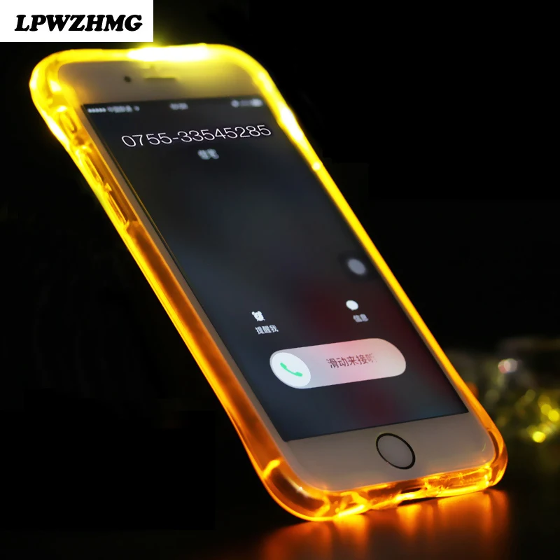 Newest Super LED Lightning Flash Mobile Phone Bag Case for iPhone 6 6S Silicon Transparent Protective Shell Soft TPU Back Cover
Newest Super LED Lightning Flash Mobile Phone Bag Case for iPhone 6 6S Silicon Transparent Protective Shell Soft TPU Back Cover