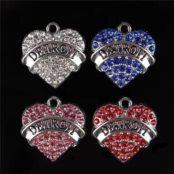 5PCS European Style Sweet Heart Crystal DETROIT Charms Pendant Fit DIY Necklace Bracelet Chain Party Jewelry Acceosries
5PCS European Style Sweet Heart Crystal DETROIT Charms Pendant Fit DIY Necklace Bracelet Chain Party Jewelry Acceosries