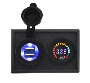 IZTOSS 12V led digital display voltmeter and 4.2A USB adapter with housing holder panel for car boat truck RV
IZTOSS 12V led digital display voltmeter and 4.2A USB adapter with housing holder panel for car boat truck RV