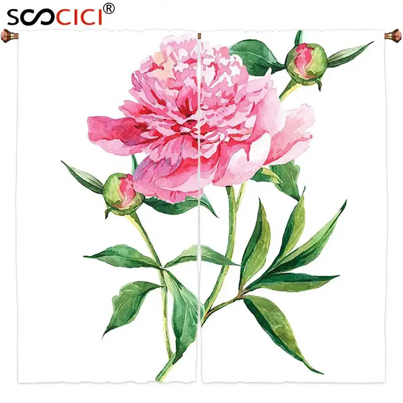Window Curtains Treatments 2 Panels,Watercolor Flower Decor Vintage Peony Painting Botanical Petite Spring Flower Nature
Window Curtains Treatments 2 Panels,Watercolor Flower Decor Vintage Peony Painting Botanical Petite Spring Flower Nature