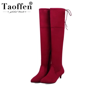 Taoffen Plus Size 33-48 Women Over Knee Boots Sexy Pointed Toe Low Heels Shoes Winter Daily Warm Thigh High Boots Woman
Taoffen Plus Size 33-48 Women Over Knee Boots Sexy Pointed Toe Low Heels Shoes Winter Daily Warm Thigh High Boots Woman