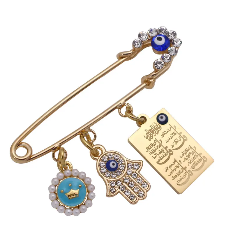 muslim islam Quran four Qul suras hamsa hand of fatima Turkish evil eye Stainless Steel pink brooch Baby Pin
muslim islam Quran four Qul suras hamsa hand of fatima Turkish evil eye Stainless Steel pink brooch Baby Pin