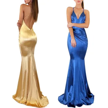 2019 Summer sexy Slim Bodycon backless ladies women floor length dress Deep V Neck Prom Evening Mermaid Long Dress for Women
2019 Summer sexy Slim Bodycon backless ladies women floor length dress Deep V Neck Prom Evening Mermaid Long Dress for Women