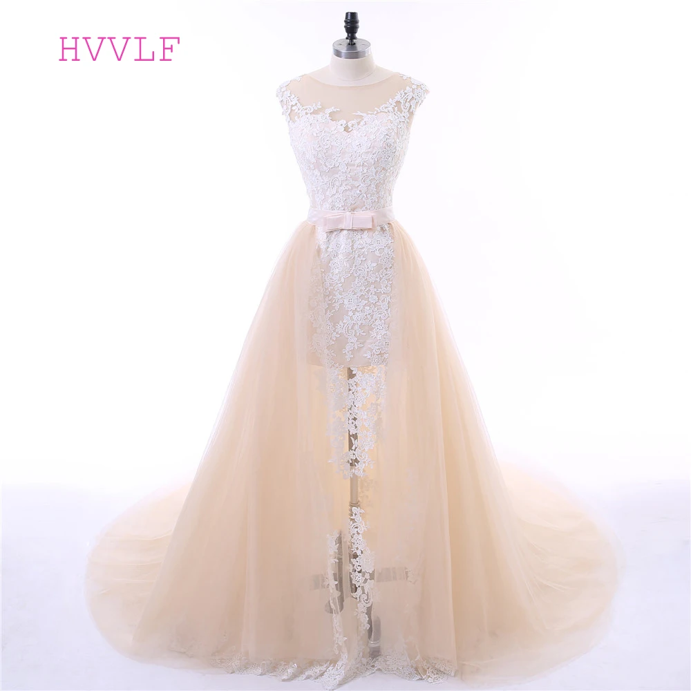 Champagne Muslim Evening Dresses 2019 Mermaid Tulle Lace Detachable Skirt Women Long Evening Gown Prom Dresses Robe De Soiree
Champagne Muslim Evening Dresses 2019 Mermaid Tulle Lace Detachable Skirt Women Long Evening Gown Prom Dresses Robe De Soiree