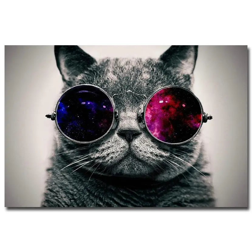 NICOLESHENTING Galaxy Glasses Cat Funny Art Silk Poster Print Pictures For Home Room Decor 034
NICOLESHENTING Galaxy Glasses Cat Funny Art Silk Poster Print Pictures For Home Room Decor 034