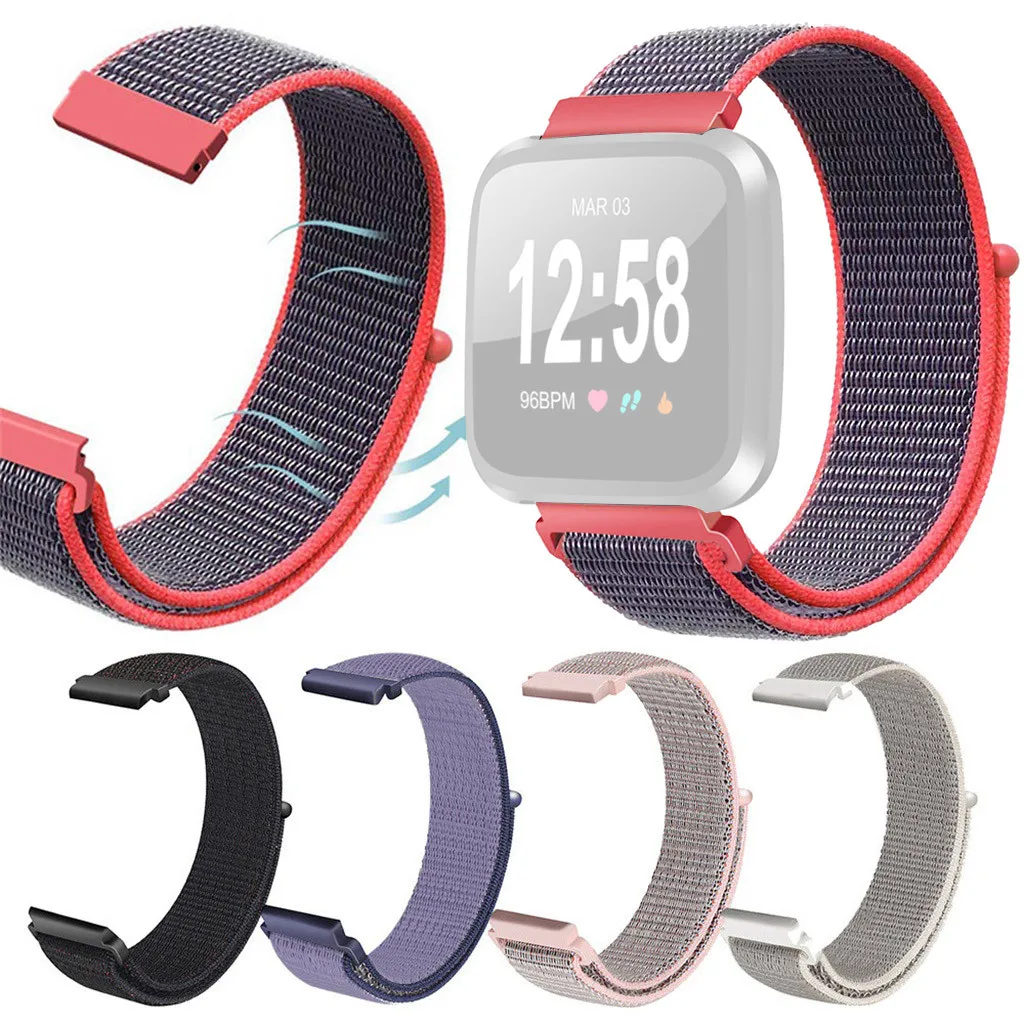 CARPRIE тканый нейлоновый сменный ремешок для часов наручных спортивный Fitbit Versa Lite