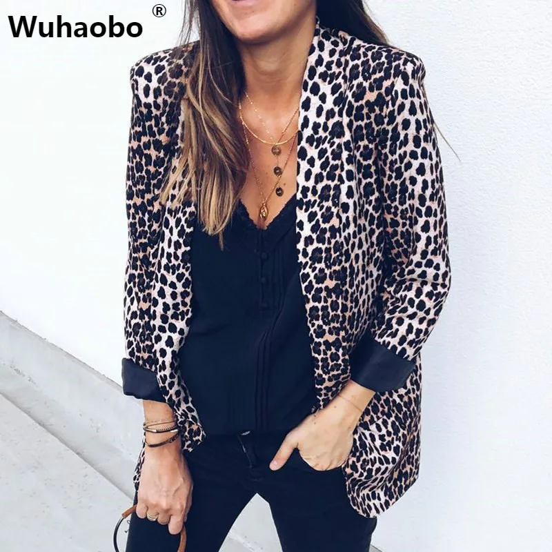 Wuhaobo Leopard Snake Print Blazer Women Office Lady Casual Suits & Blazer 2019 Spring Autumn Fashion Long Sleeve Pocket Blazers
Wuhaobo Leopard Snake Print Blazer Women Office Lady Casual Suits & Blazer 2019 Spring Autumn Fashion Long Sleeve Pocket Blazers