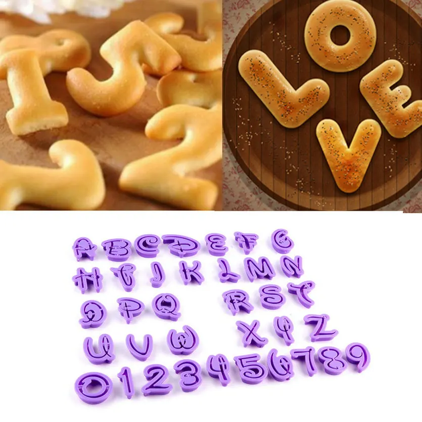 NEW ARRIVAL 36 pcs English Letter Font Alphabet Cookie Cutter Number Cookie Cutter Set Cake Tool Decorating Fondant mould Hot
NEW ARRIVAL 36 pcs English Letter Font Alphabet Cookie Cutter Number Cookie Cutter Set Cake Tool Decorating Fondant mould Hot